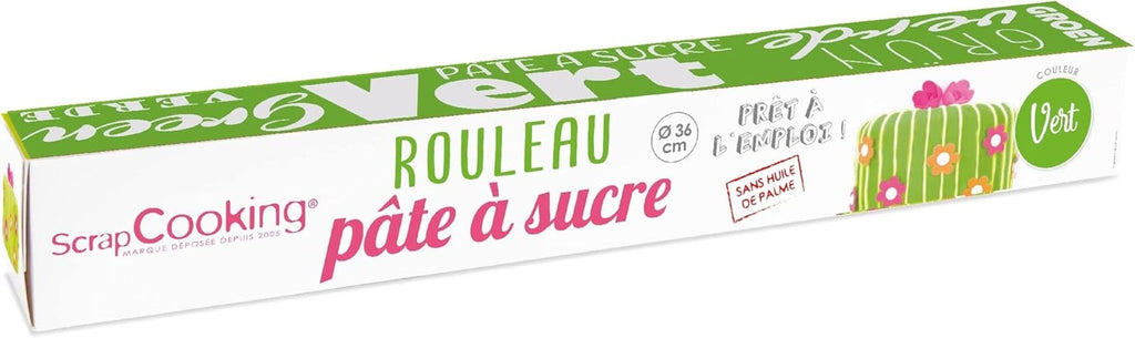 ScrapCooking - Roll fondant roz â'¬ 36 cm - Fondant negru rulat 430 g - Cake topper decorare topper fondant pentru prăjituri, coacere, aniversări, petreceri - Roz - 7264 Pasta de zahar Naty Shop Salutări