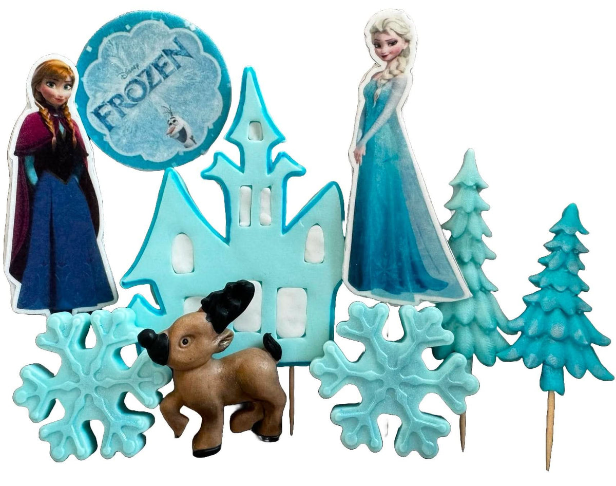 Lot de 9 décorations comestibles en sucre, Décorations Glacées en Pâte à Sucre Nati Shop
