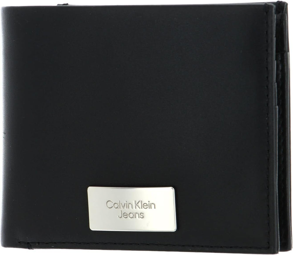 Calvin Klein Jeans Coffret cadeau pour homme avec portefeuille à deux volets et étui pour AirPods, noir (noir), taille unique Portefeuille pour homme Naty Shop