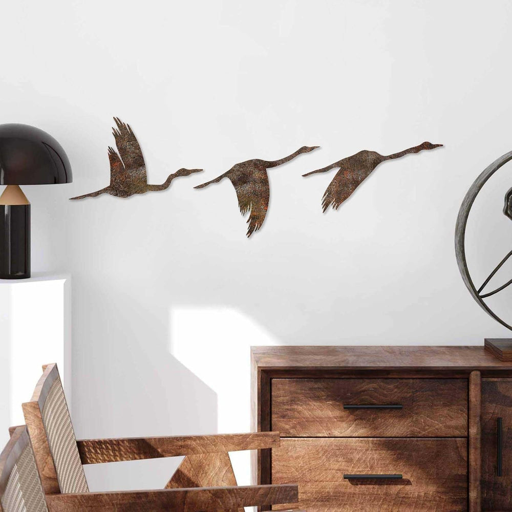 Ensemble d'accessoires muraux décoratifs en métal peint à la main (3 pièces) | Finition vieillie | Dimensions : 11x16cm, 14x22cm, 18x27cm | Art unique pour la décoration d'intérieur Statuettes et sculptures Naty Shop