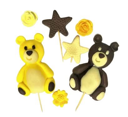 Ensemble de décorations comestibles en sucre, Décorations en pâte à sucre Ursuleti Nati Shop