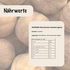 SIVIFOOD citrons verts entiers séchés 100g - Limo Amani Loomi citrons verts entiers séchés naturellement aromatiques Limu Omani Omani lime déco Produits déshydratés Naty Shop