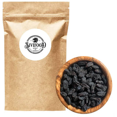 SIVIFOOD raisins secs noirs jumbo 300g - qualité supérieure grands et délicieux raisins secs noirs naturellement séchés, raisins fruités sucrés, non sulfurés, non sucrés, sans huile, sans additifs Kishmish Produits déshydratés Naty Shop 300G