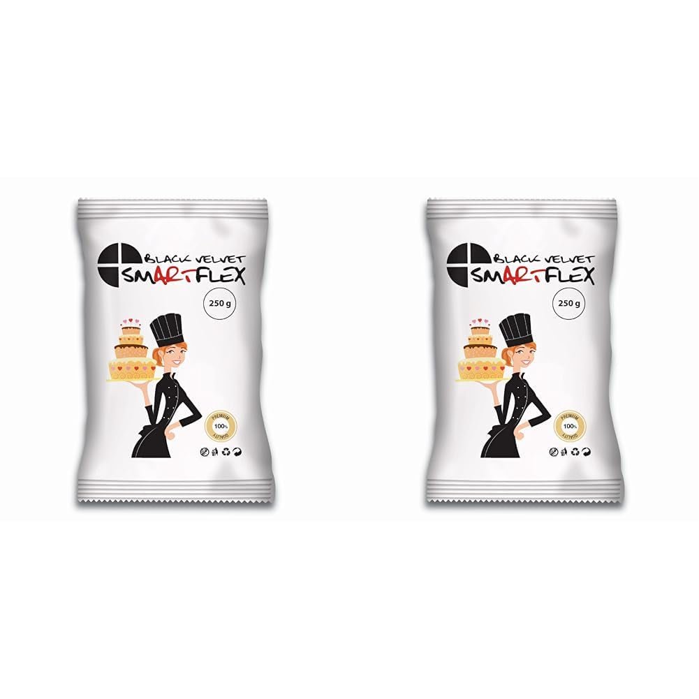 SmartFlex Fondant Black Velvet, 250 g (paquet de 2) Pâte à Sucre Naty Shop Default Title