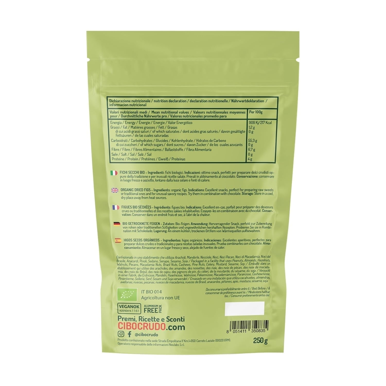 Figues séchées bio non sucrées - 250g. Figues turques séchées non sucrées. Produit naturel de haute qualité. Figues séchées biologiques. Produits déshydratés Naty Shop