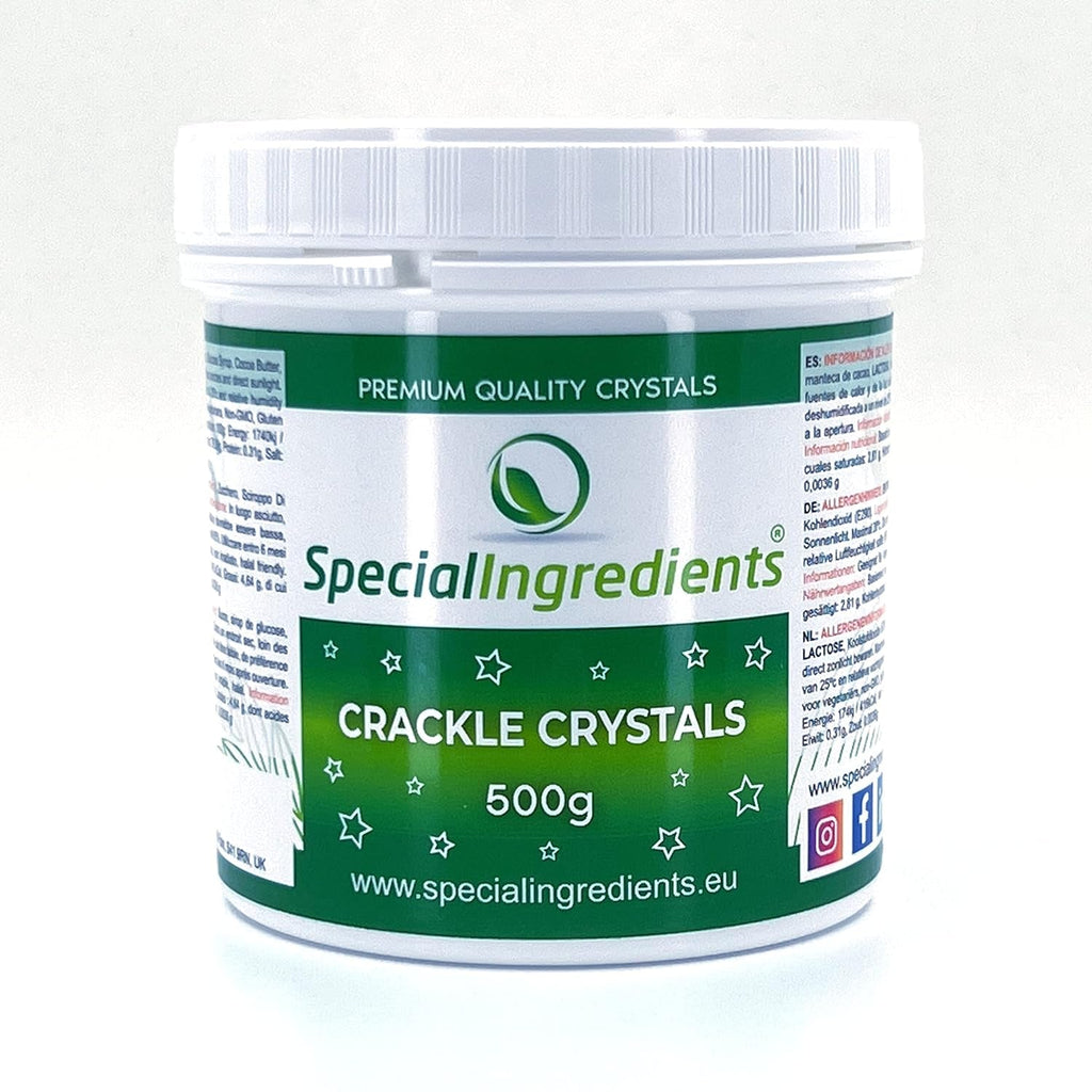 Special Ingredients Crackle Crystals Crackle 500g Cea mai înaltă calitate, fără OMG, ideal pentru prăjituri, dulciuri și înghețată Pasta de zahar Naty Shop 500 G (1 pachet)