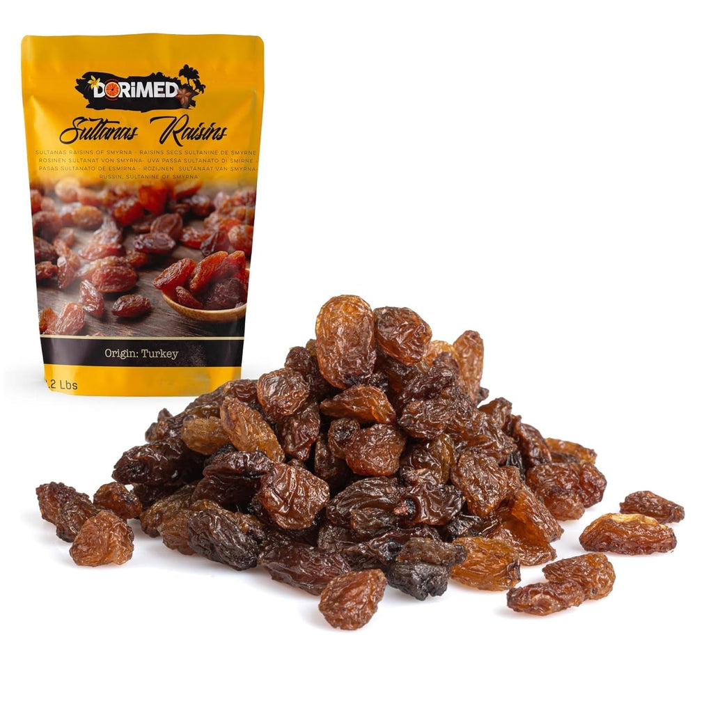 Stafide Sultanas 1kg | Stafide Smyrna | Stafide uscate Sultanas originare din Izmir | 100% de origine turcă | Snacks-uri de calitate | în Fibre dietetice din struguri uscați | Produse deshidratate Naty Shop Titlu implicit