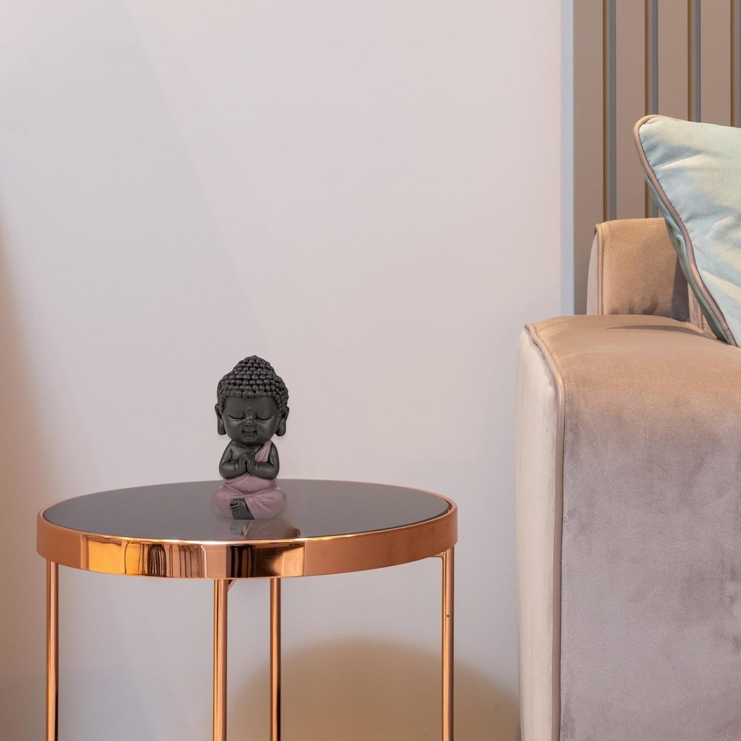 Statuetă Baby Buddha Pink Toge - Figurină inspirată și veselă - Talisman pozitiv Concentrare - Idee de cadou drăguț și spiritual - H 7 cm - Zen'Light Statuete si sculpturi Naty Shop