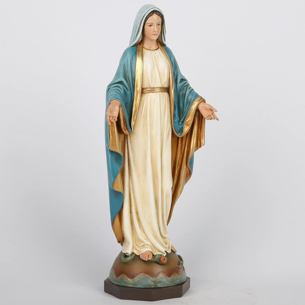Statue catholique de Notre-Dame de Grâce de la Colombie-Britannique, figurine d'autel de la Vierge Marie, cadeau religieux pour la mère catholique, décoration de la maison, hauteur 34,3 cm, peinte à la main par Buildclassic (élégant) Naty Shop Statues et sculptures