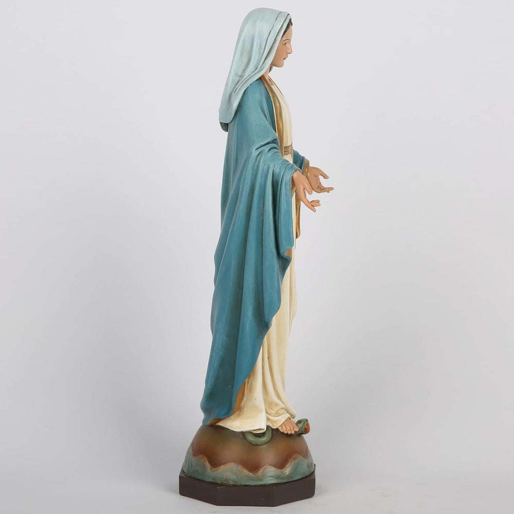 Statue catholique de Notre-Dame de Grâce de la Colombie-Britannique, figurine d'autel de la Vierge Marie, cadeau religieux pour la mère catholique, décoration de la maison, hauteur 34,3 cm, peinte à la main par Buildclassic (élégant) Naty Shop Statues et sculptures