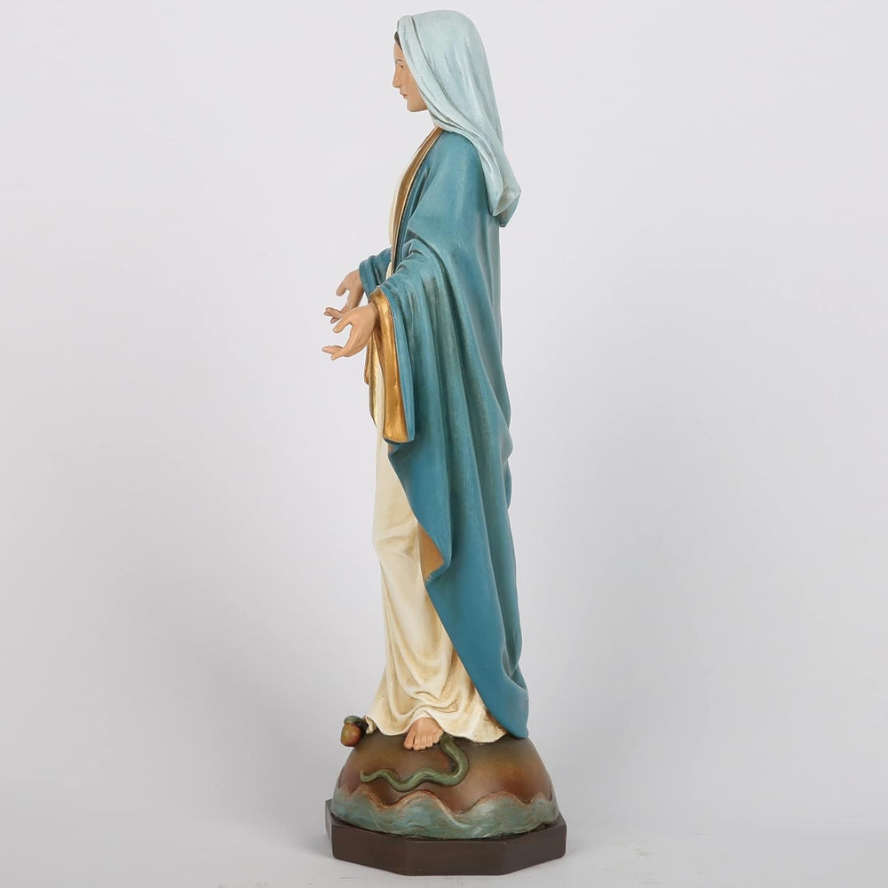Statue catholique de Notre-Dame de Grâce de la Colombie-Britannique, figurine d'autel de la Vierge Marie, cadeau religieux pour la mère catholique, décoration de la maison, hauteur 34,3 cm, peinte à la main par Buildclassic (élégant) Naty Shop Statues et sculptures