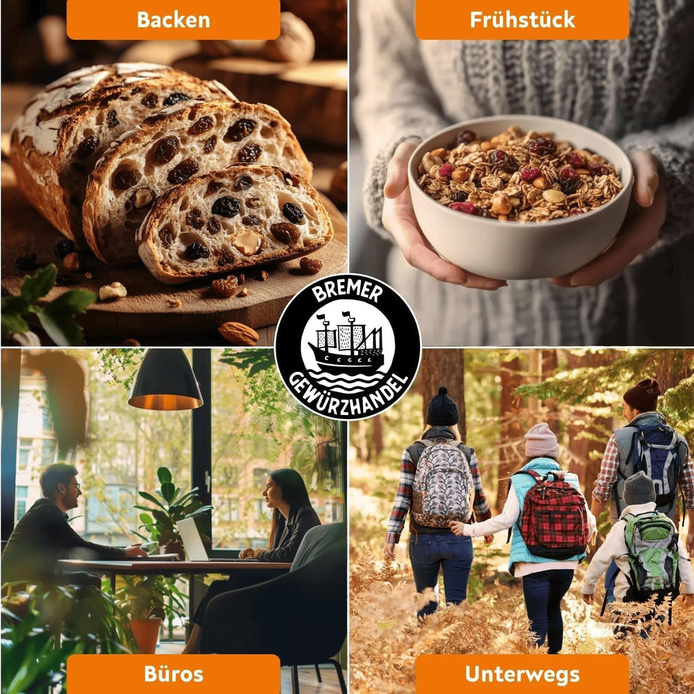 Raisins Bremer Gewürzhandel, séchés, non sulfurés et sans sucre ajouté, 1kg Produits déshydratés Naty Shop