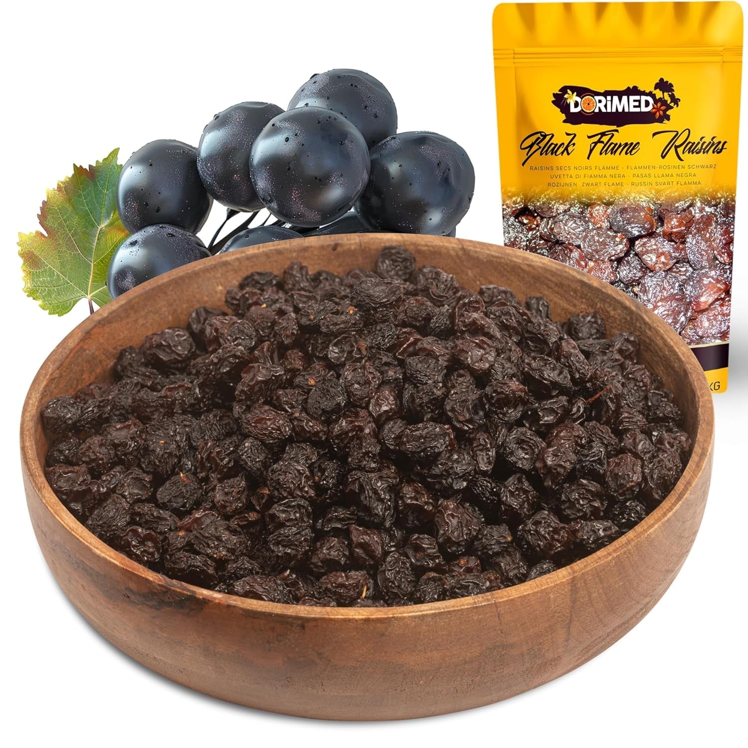 Sultanes noires violettes 1 kg | Raisins secs | Sans graines et sans sucre | produits sans génie génétique | Convient aux végétariens et végétaliens | Idéal à combiner avec du chocolat Produits déshydratés Naty Shop Titre par défaut