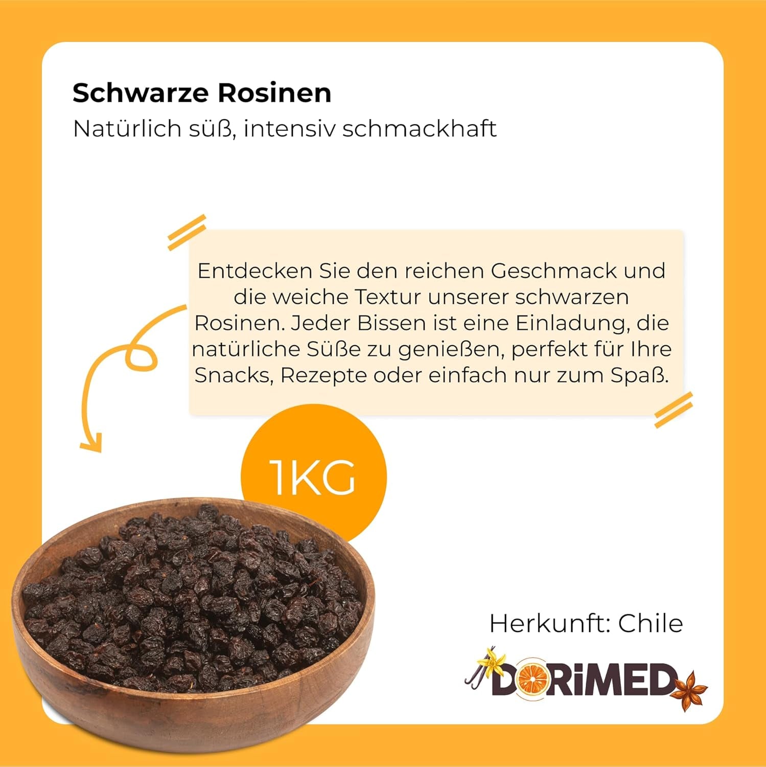 Sultanes noires violettes 1 kg | Raisins secs | Sans graines et sans sucre | produits sans génie génétique | Convient aux végétariens et végétaliens | Idéal à combiner avec les produits déshydratés au chocolat Naty Shop