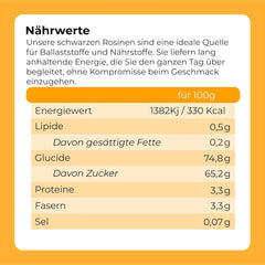 Sultanes noires violettes 1 kg | Raisins secs | Sans graines et sans sucre | produits sans génie génétique | Convient aux végétariens et végétaliens | Idéal à combiner avec les produits déshydratés au chocolat Naty Shop