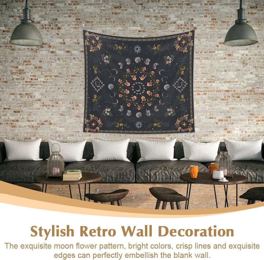 Tapiserie 130 130mx150m moon phases panza flori Casa - Accesorii si Decoratiuni Naty Shop