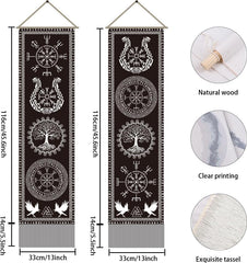 Tapisserie ahandmaker symbole viking arbre de vie runes Maison - Accessoires et Décorations Naty Shop