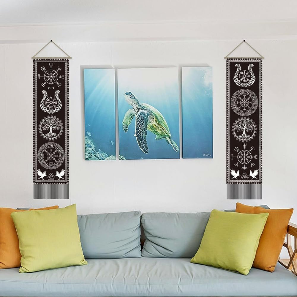 Tapisserie ahandmaker symbole viking arbre de vie runes Maison - Accessoires et Décorations Naty Shop