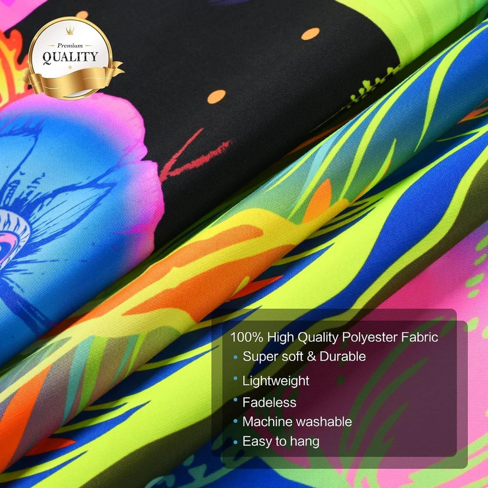 Tapisserie alishomtll lumière noire art mural abstrait Maison - Accessoires et Décorations Naty Shop