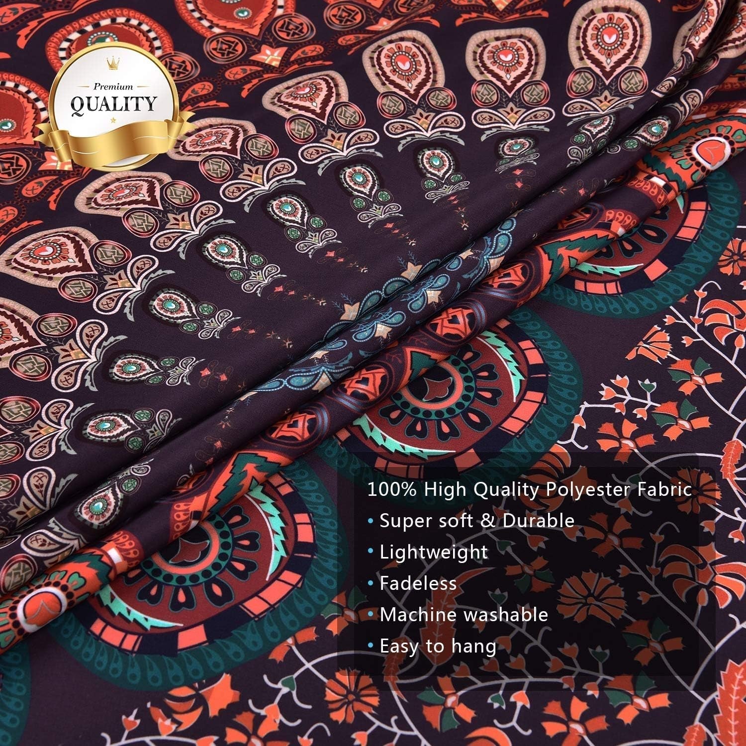 Tapisserie alishomtll bohème mandala toile sable Accueil - Accessoires et Décorations Naty Shop