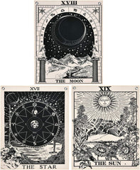 Tapisserie alishomtll jeu de tarot soleil lune étoiles Maison - Accessoires et Décorations Naty Shop