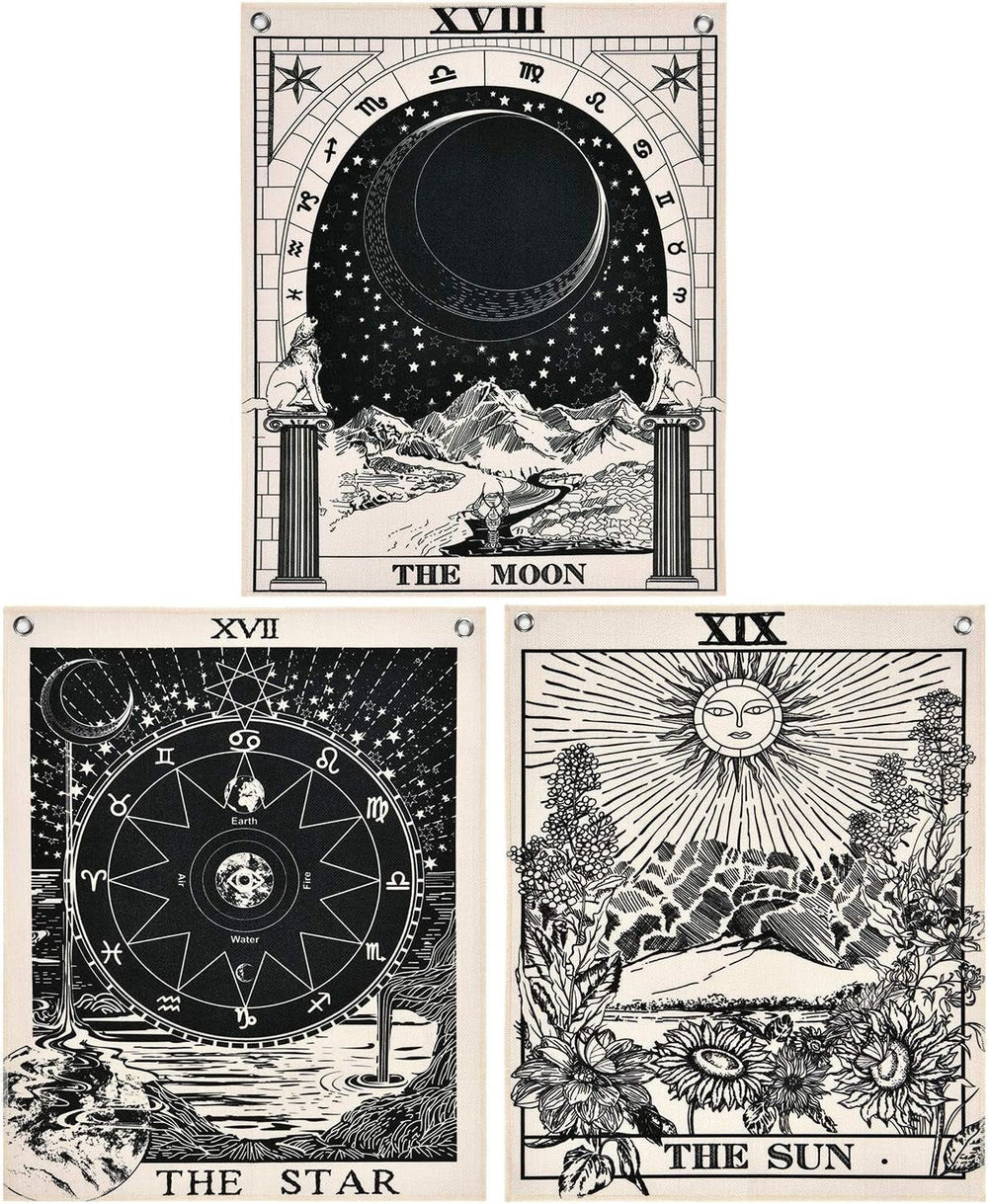 Tapisserie alishomtll jeu de tarot soleil lune étoiles Maison - Accessoires et Décorations Naty Shop