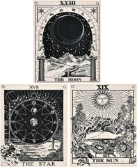 Tapisserie alishomtll jeu de tarot soleil lune étoiles Maison - Accessoires et Décorations Naty Shop