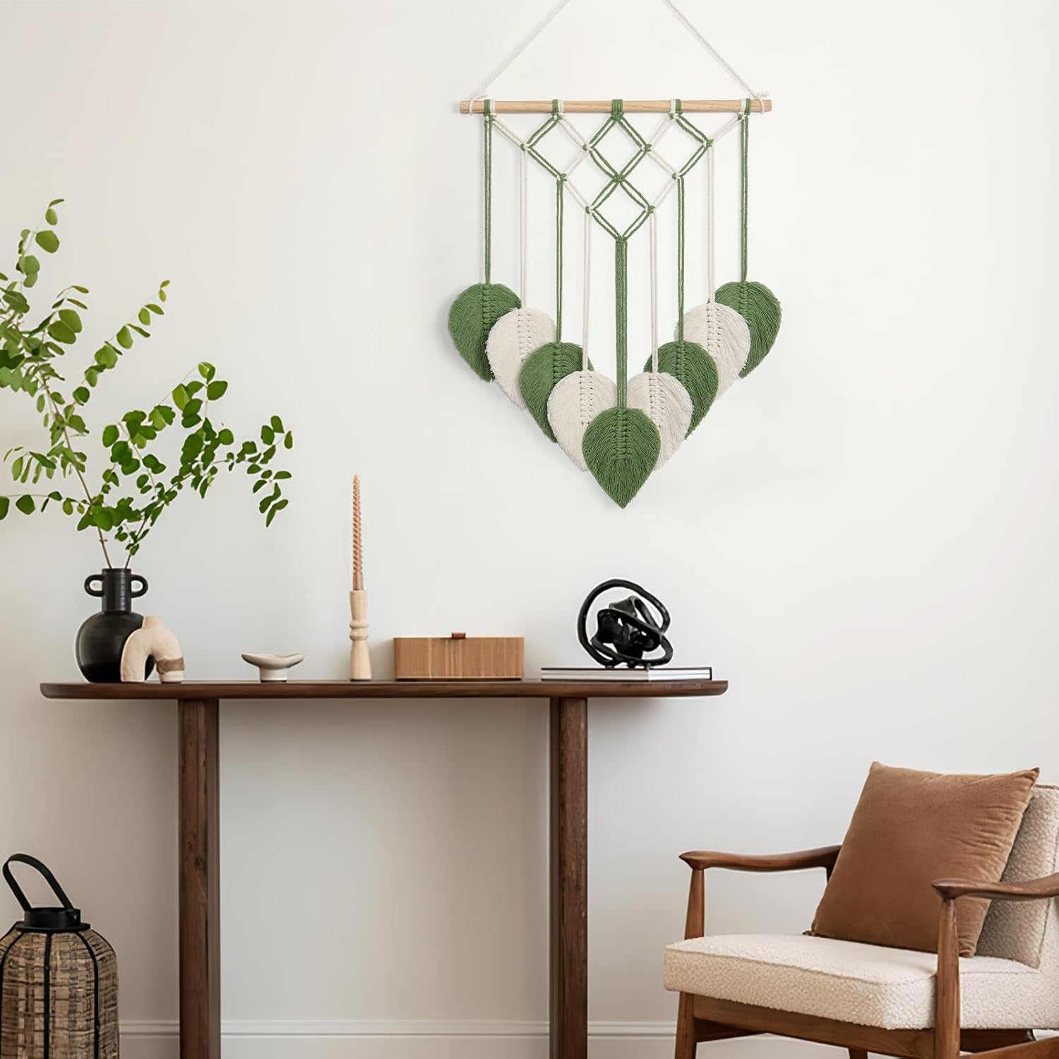 Tapisserie astnic tapisserie tissée feuilles vertes Accueil - Accessoires et Décorations Naty Shop