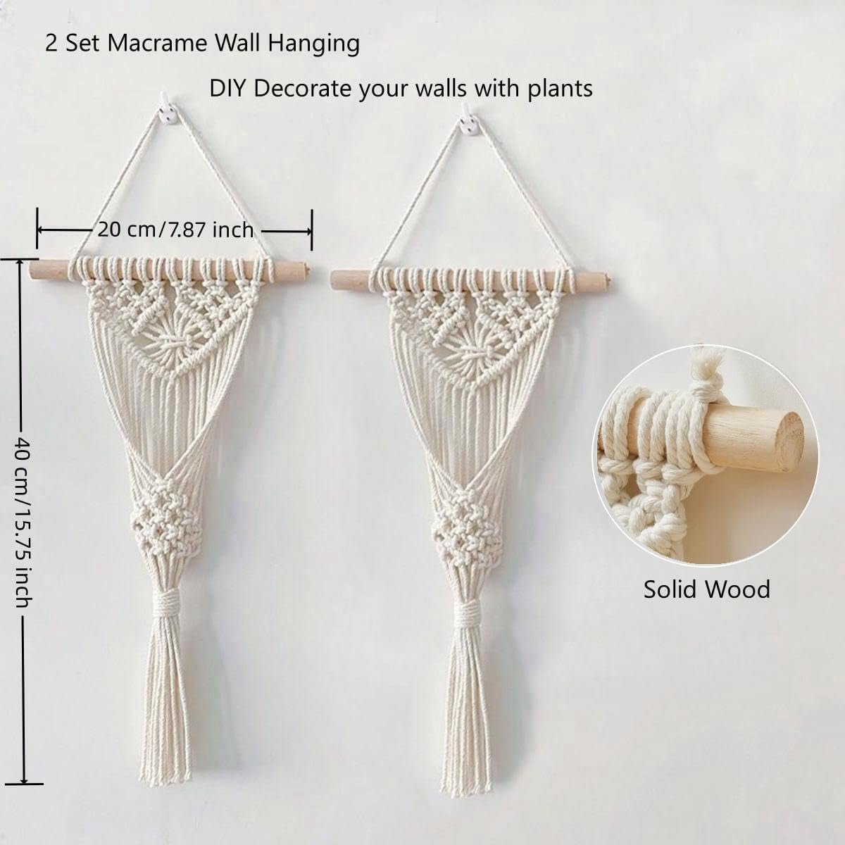 Tapisserie avoik tissée 2pcs chez soi décoration murale chic Maison - Accessoires et Décorations Naty Shop