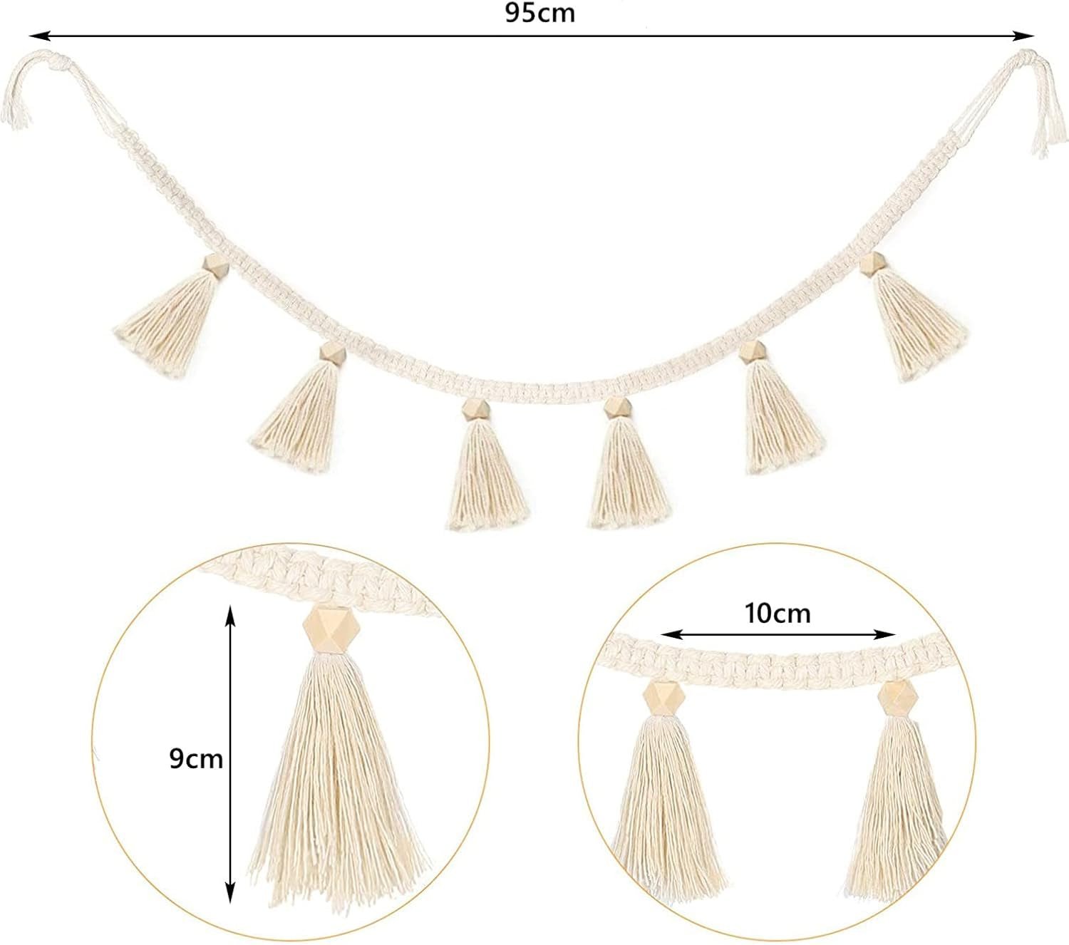 Pièces de tapisserie franges guirlande bannière tissus en coton Accueil - Accessoires et Décoration Naty Shop