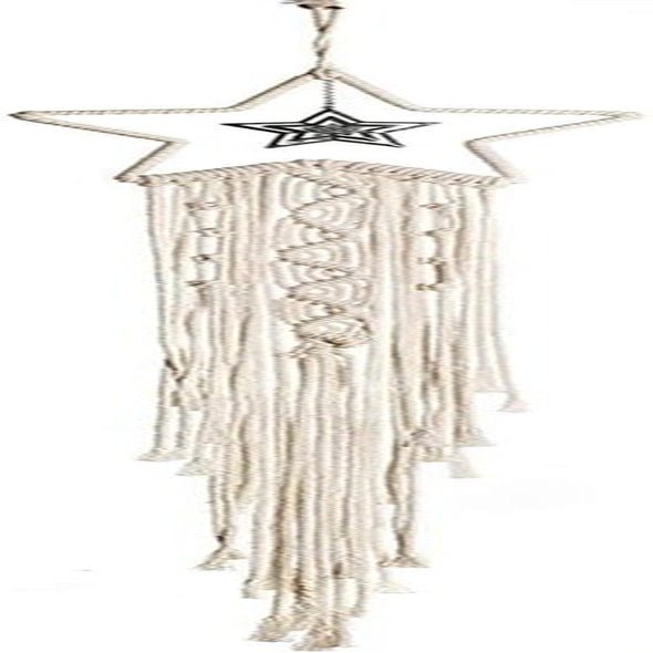 Tapisserie déco attrape-rêves tissé blanc décoration murale Maison - Accessoires et Décorations Naty Shop Blanc