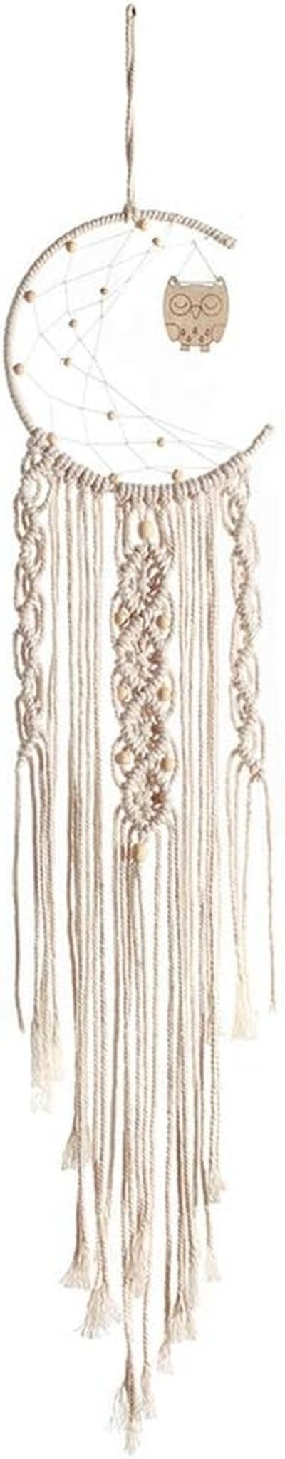 Tapisserie déco attrape-rêves tissé blanc décoration murale Maison - Accessoires et Décorations Naty Shop Chouette forêt