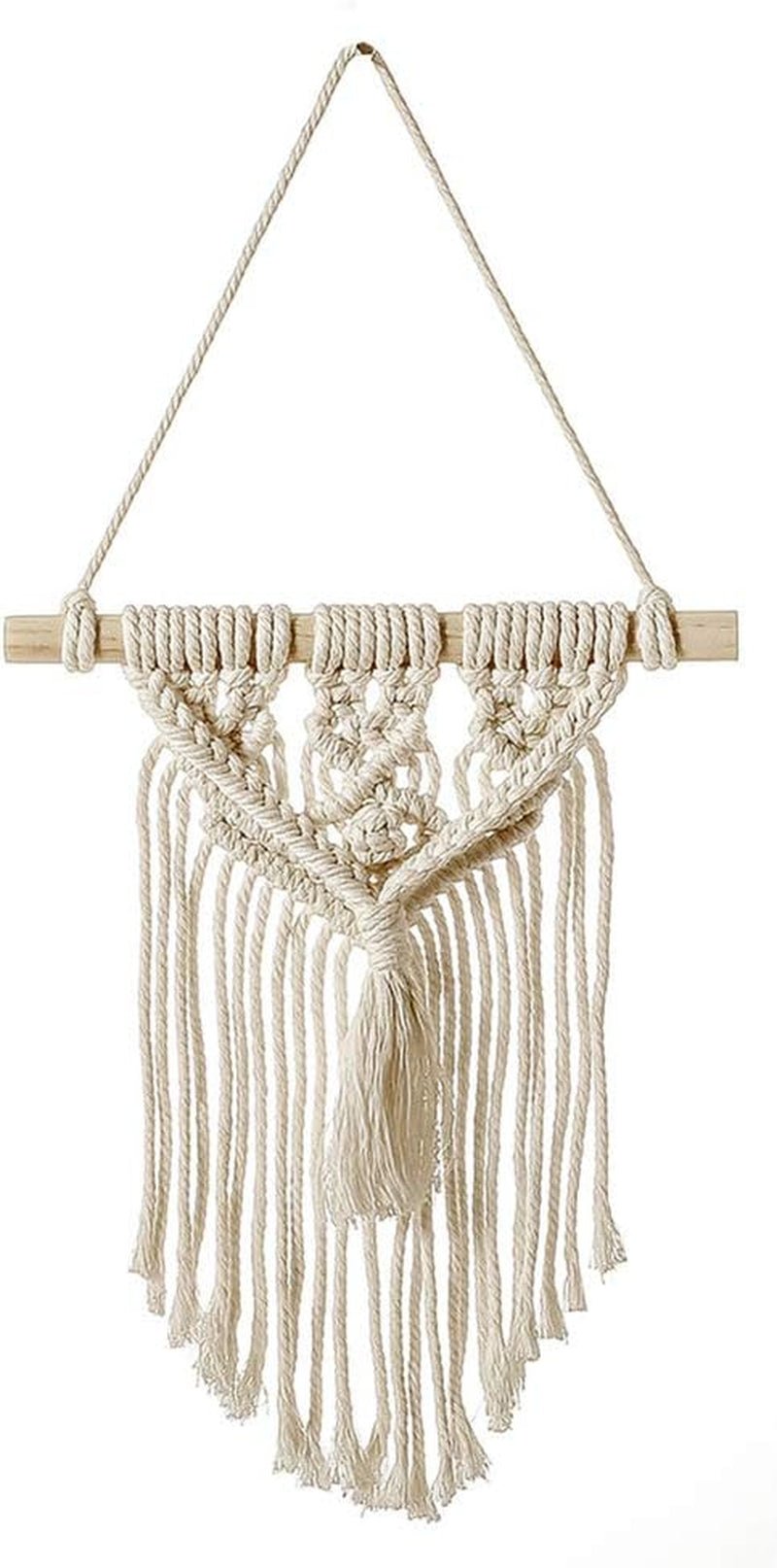 Déco tapisserie attrape-rêves tissé blanc décoration murale Maison - Accessoires et Décoration Naty Shop Petits pompons