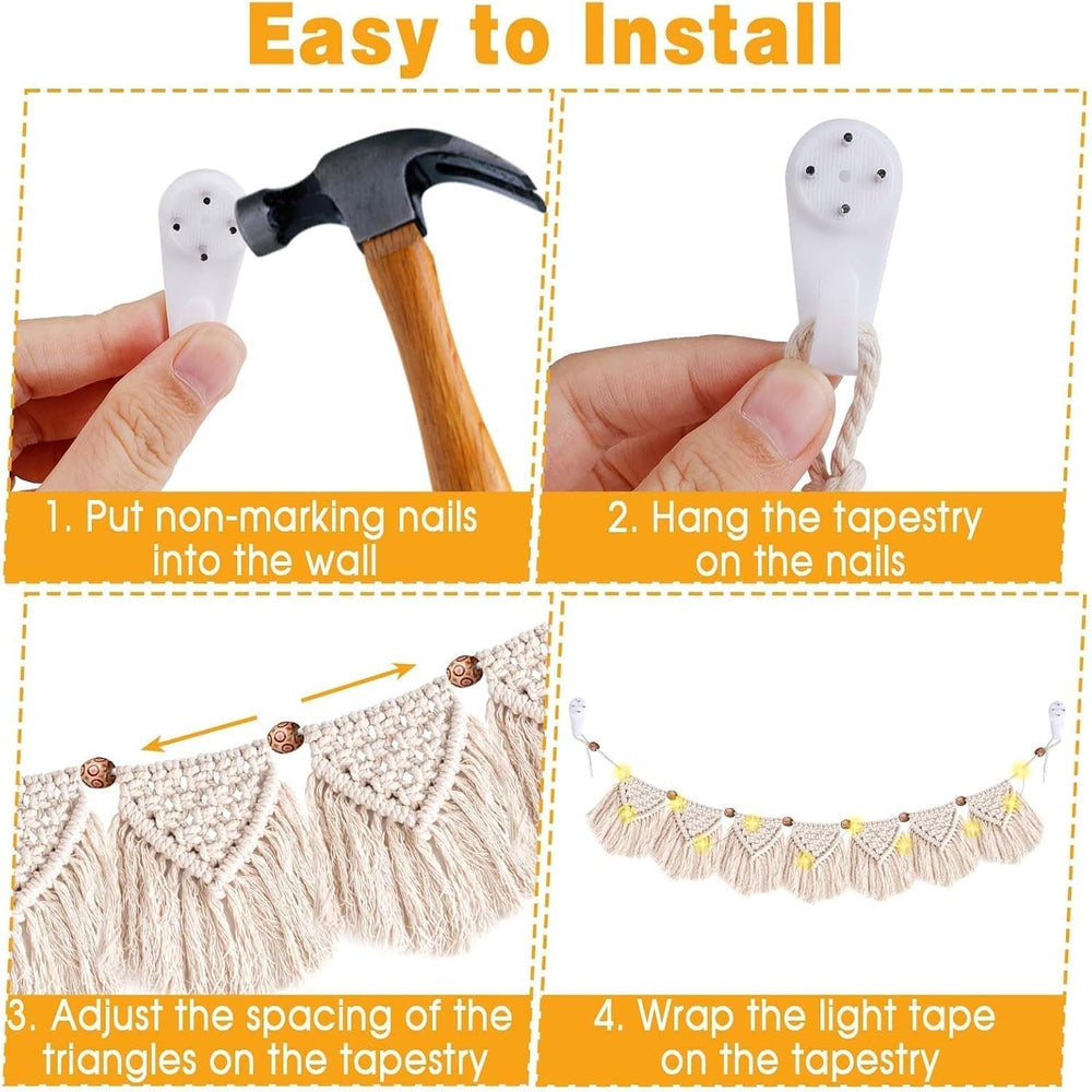 Tapiserie decorare tesute manual franjuri ghirlanda led Casa - Accesorii si Decoratiuni Naty Shop