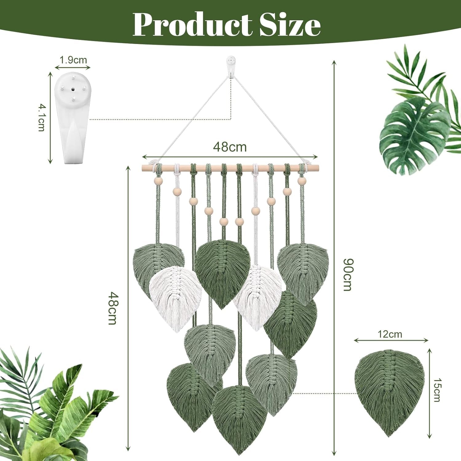 Tapisserie décoration verte pour chambre d'enfant Accueil - Accessoires et Décorations Naty Shop