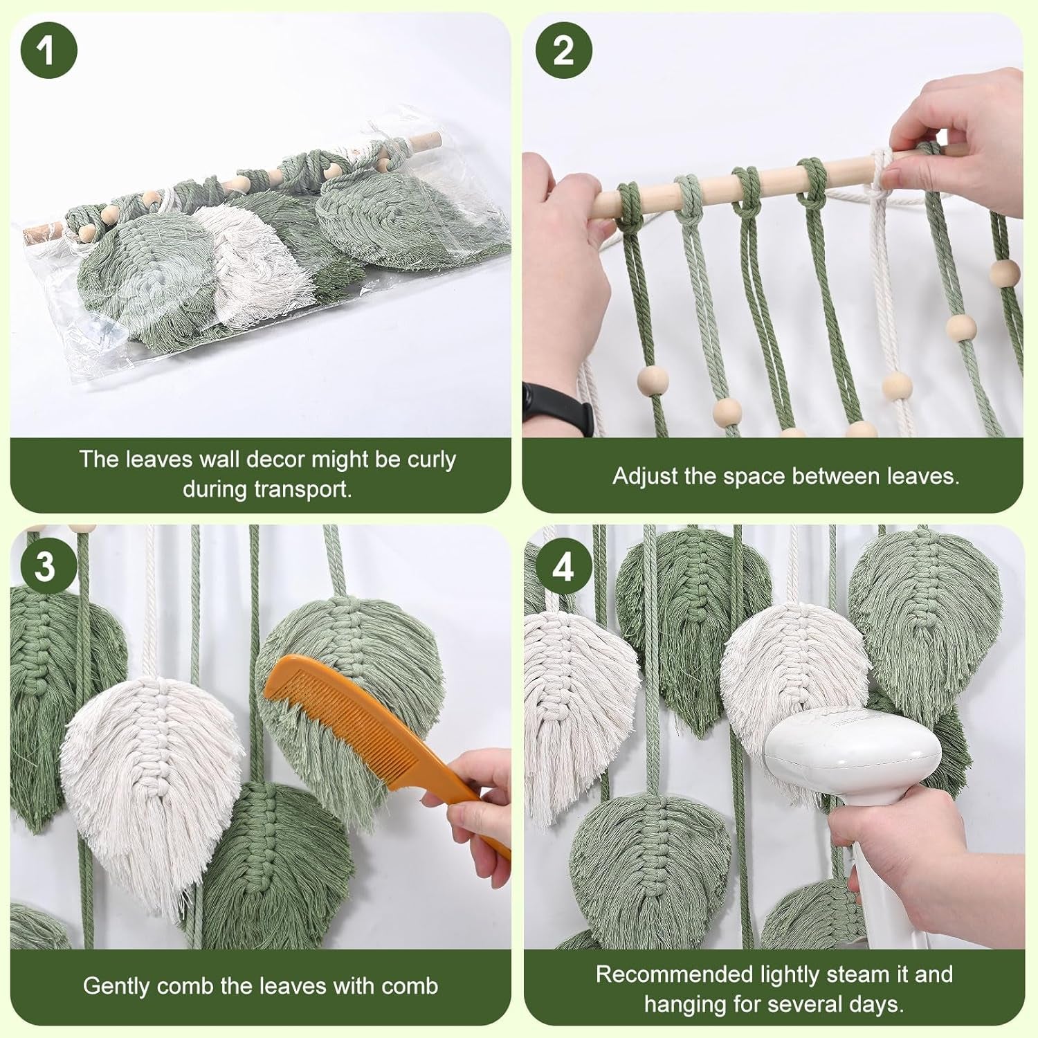 Tapisserie décoration verte pour chambre d'enfant Accueil - Accessoires et Décorations Naty Shop