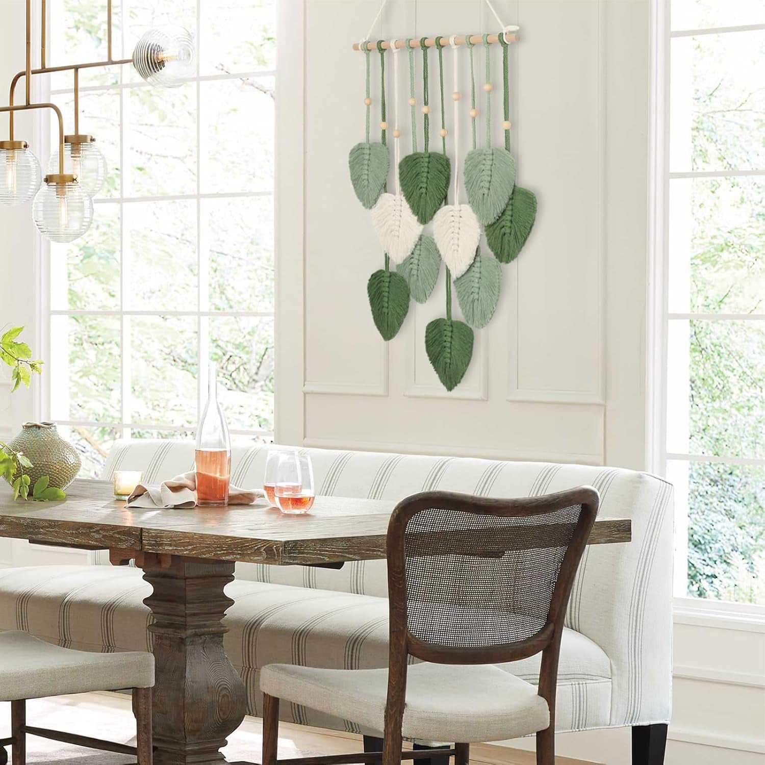 Tapisserie en corde de coton fait main plantes décoratives mariage Accueil - Accessoires et Décorations Naty Shop