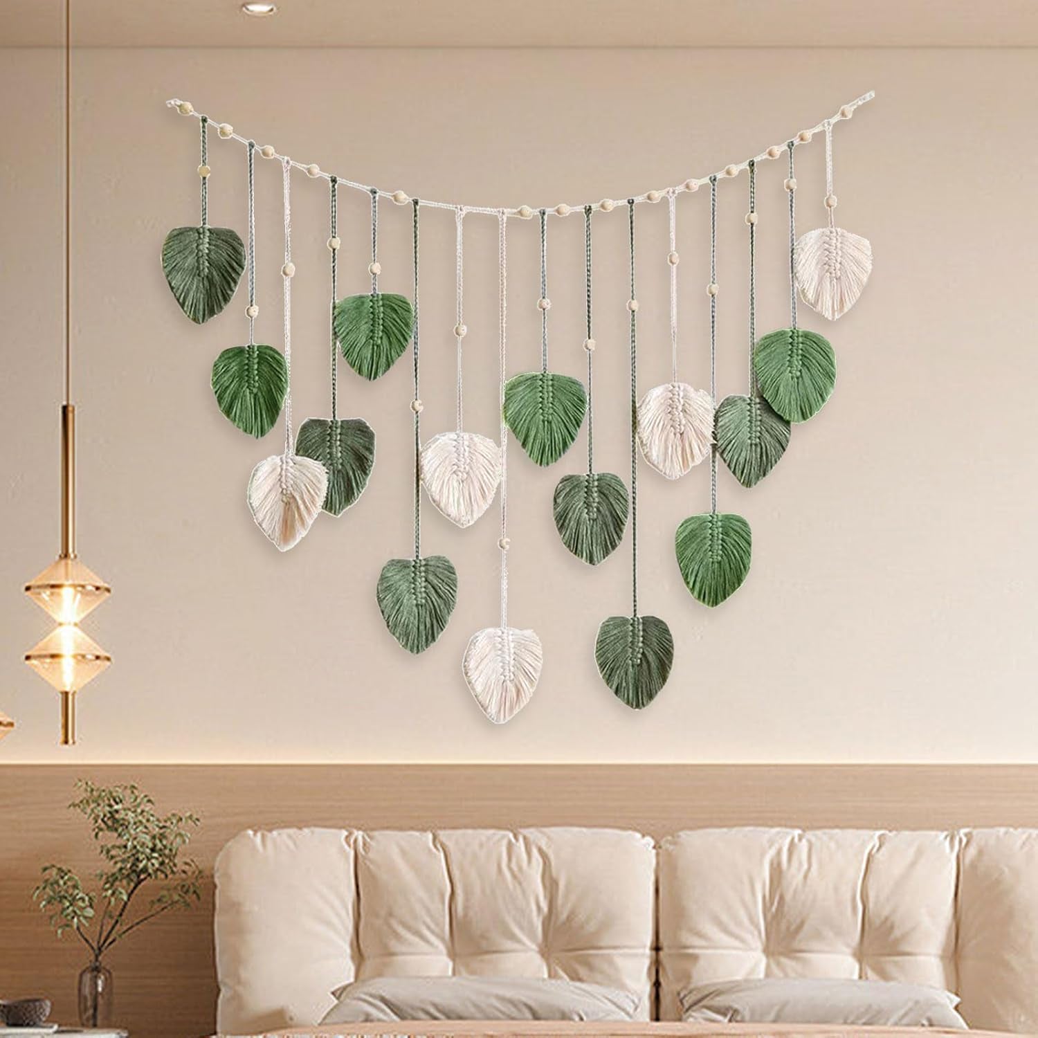 Grande tapisserie feuilles tissées pour chambre de bébé femme Accueil - Accessoires et Décoration Naty Shop