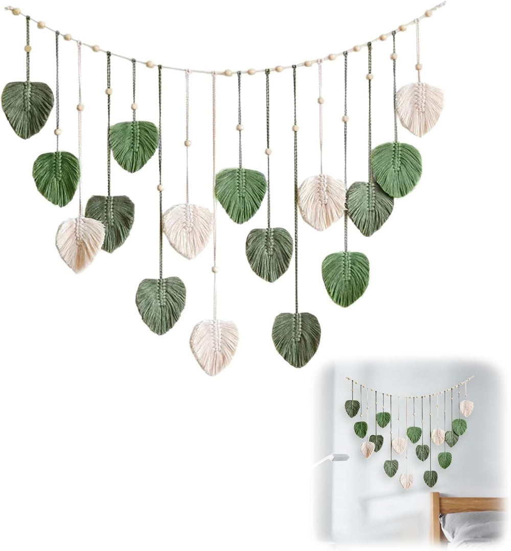 Grande tapisserie feuilles tissées pour chambre de bébé femme Accueil - Accessoires et Décorations Naty Shop Salutations