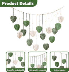 Grande tapisserie feuilles tissées pour chambre de bébé femme Accueil - Accessoires et Décoration Naty Shop