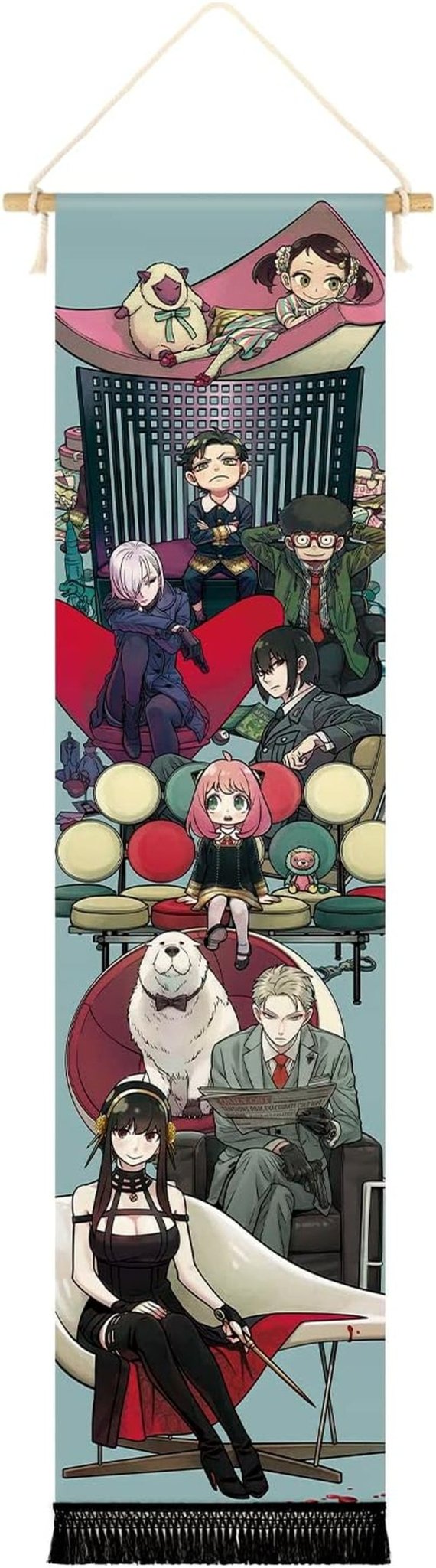 Tapisserie suspendue toile mur art bannière anime Maison - Accessoires et Décorations Naty Shop Peinture-Personnages