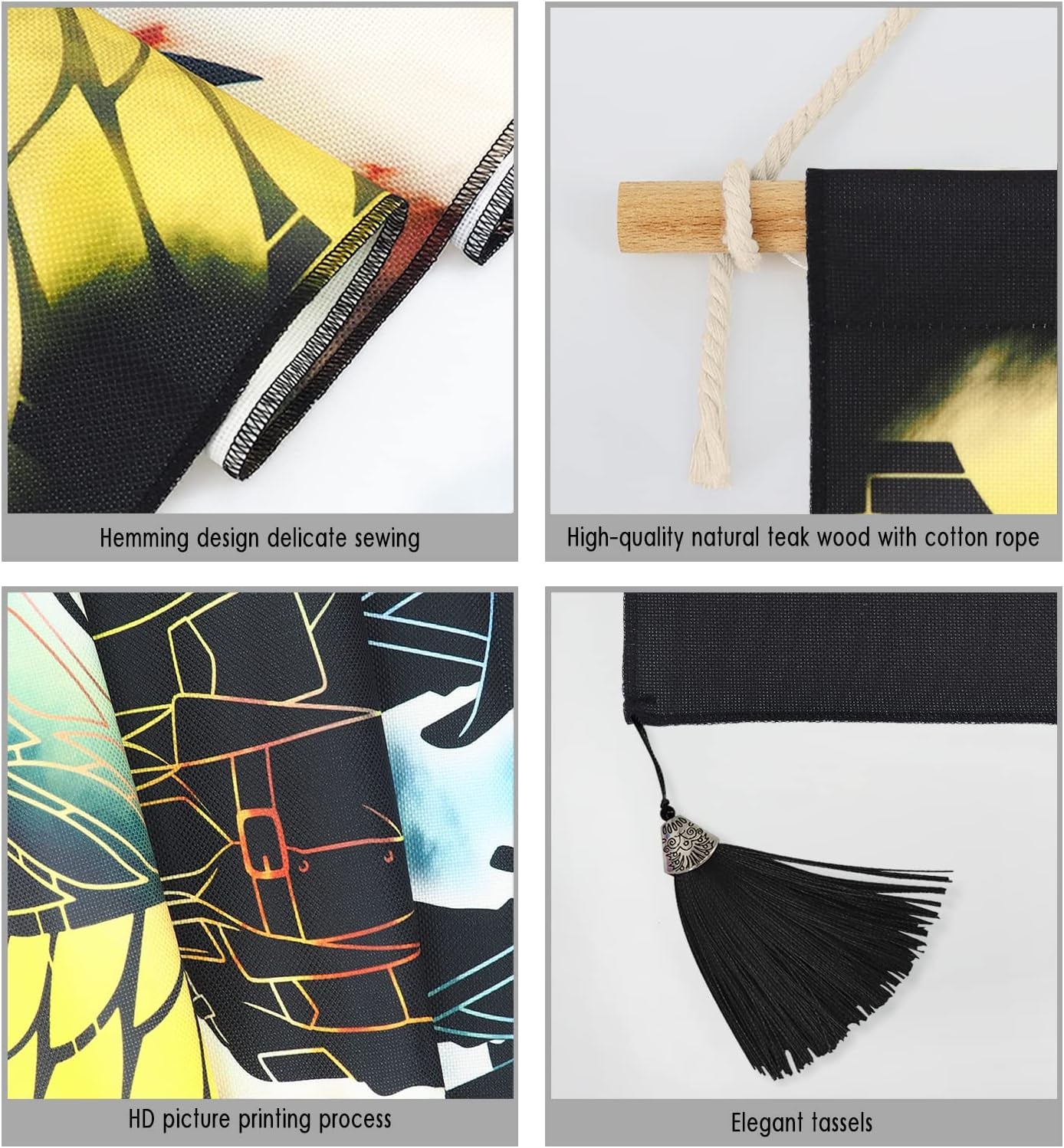 Tapisserie à suspendre toile art mural peinture personnages japonais Maison - Accessoires et Décorations Naty Shop