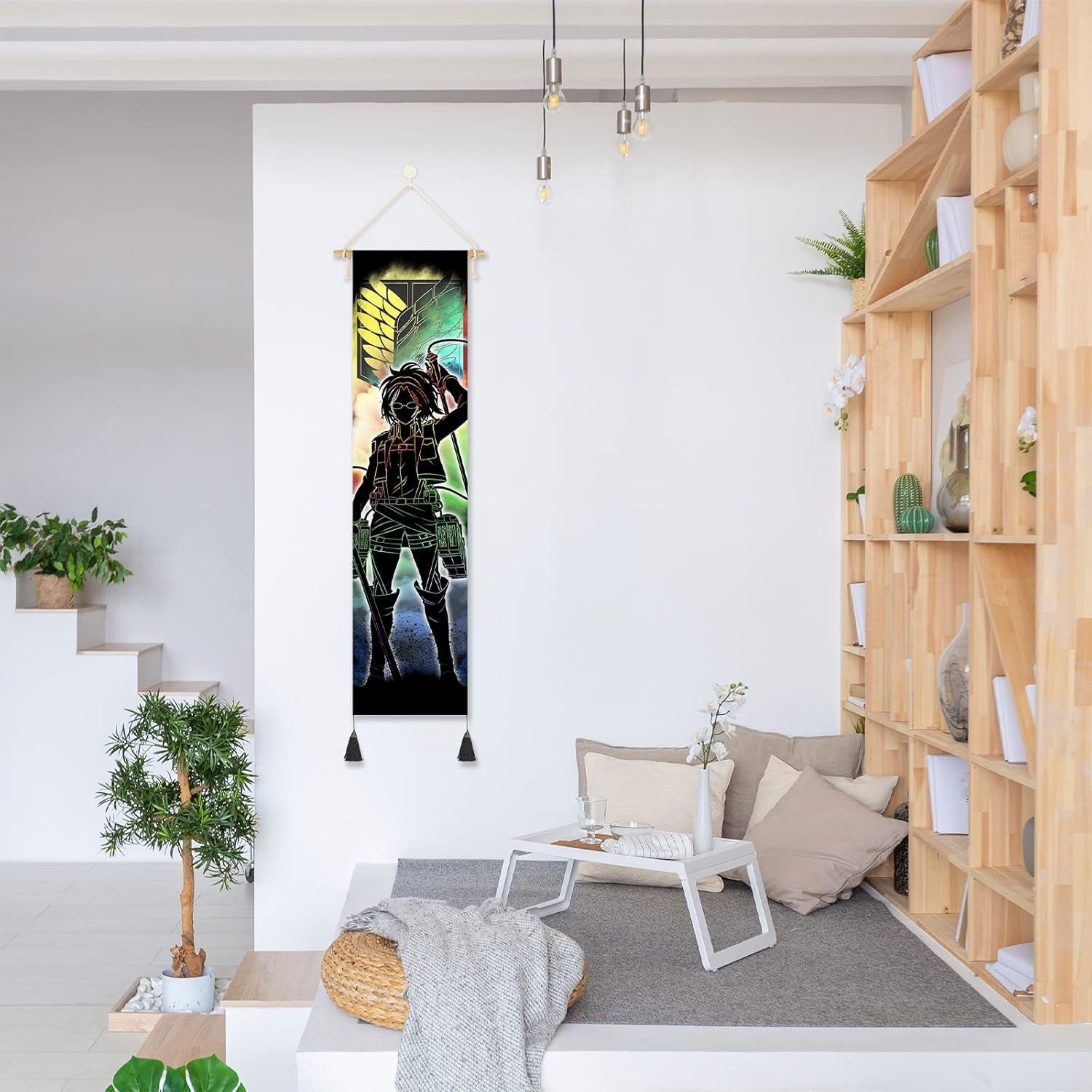 Tapisserie à suspendre toile art mural peinture personnages japonais Maison - Accessoires et Décorations Naty Shop