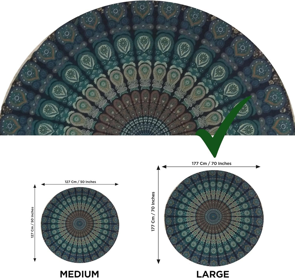 Tapiserie india prosop plaja rotund mandala hippielarge indian Casa - Accesorii si Decoratiuni Naty Shop