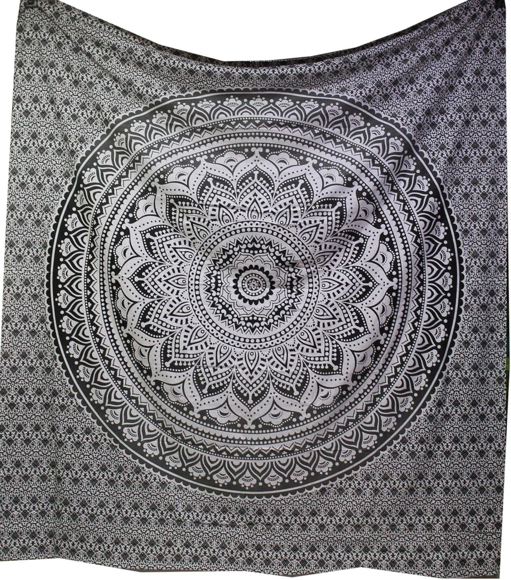 Tapiserie indian psihedelic mandala negru alb india Casa - Accesorii si Decoratiuni Naty Shop Default Title