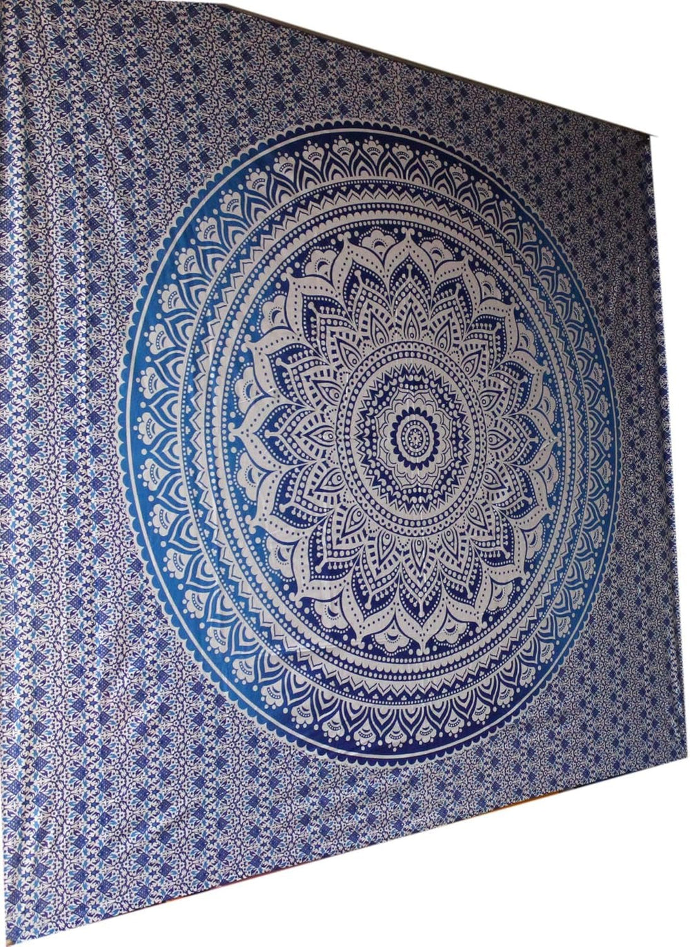 Tapisserie indienne mandala bleu décoration de chambre esthétique Maison - Accessoires et Décorations Naty Shop