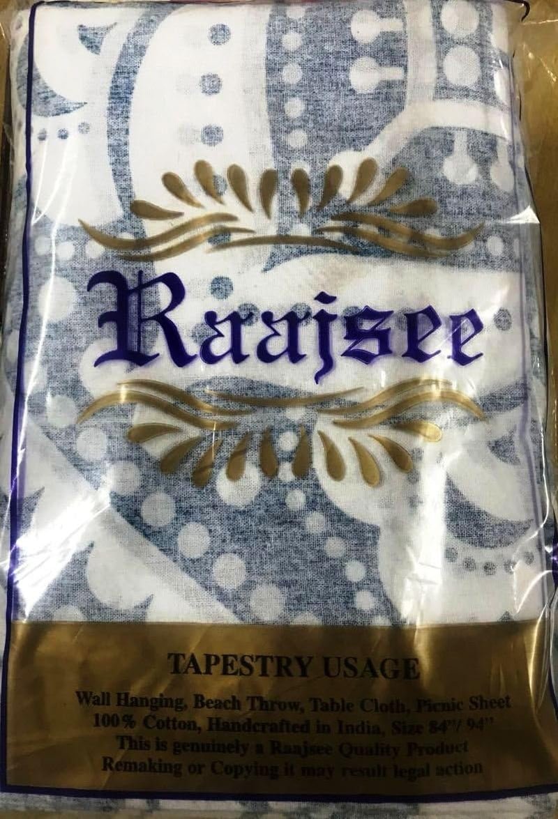 Tapisserie indienne mandala bleu décoration de chambre esthétique Maison - Accessoires et Décorations Naty Shop