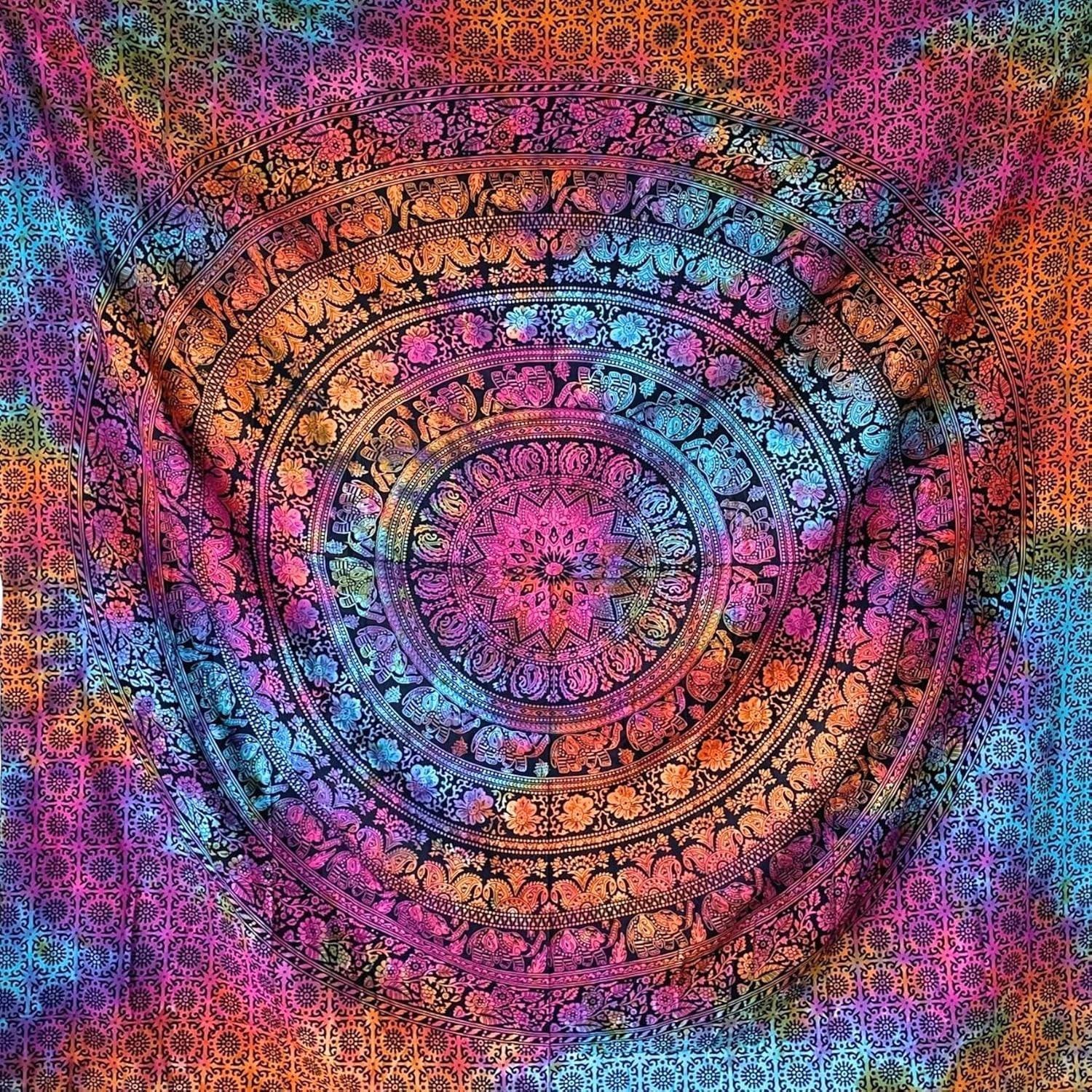 Tapisserie momomus mandala hippie ou psychédélique xxl Accueil - Accessoires et Décorations Naty Shop Multicolore 16 230L X 210B Cm