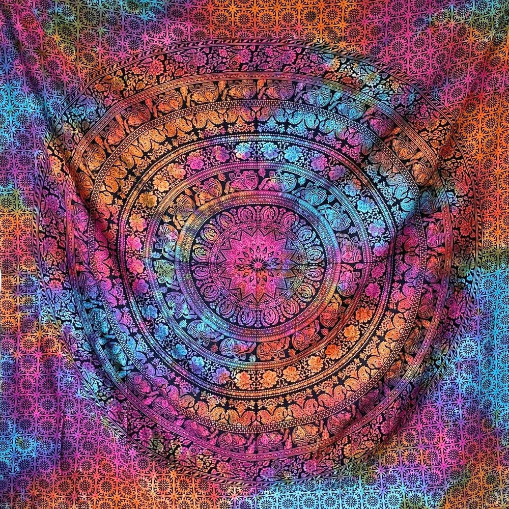 Tapisserie momomus mandala hippie ou psychédélique xxl Accueil - Accessoires et Décorations Naty Shop Multicolore 16 230L X 210B Cm