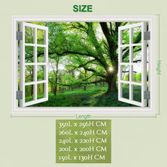 Tapisserie paysage jungle xxl forêt toile fenêtre Maison - Accessoires et Décorations Naty Shop